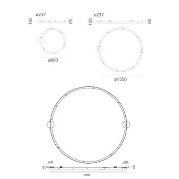 Aplique/Plafón Alphabet of Light circular de Artemide. Tienda online lámparas modernas.