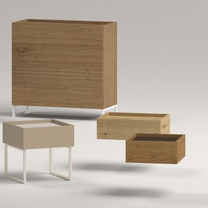 Mesita noche colgante Nox de Arlex. Muebles de diseño.