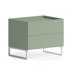 Mesita noche dos cajones Nox de Arlex. Muebles de diseño.