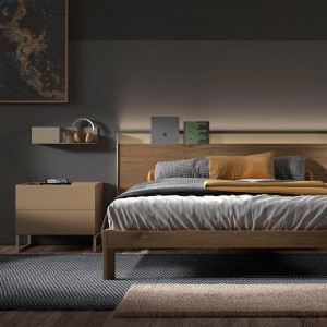 Mesita noche dos cajones Nox de Arlex. Muebles de diseño.