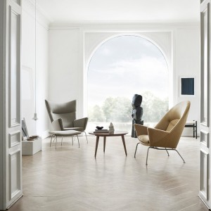 Reposapies CH446 en tela de Carl Hansen and Son. Reposapiés de diseño.