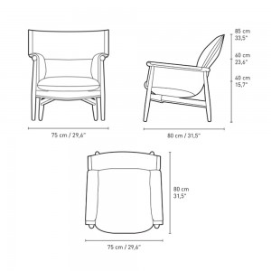 Butaca Embrace E015 tela Carl Hansen and Son