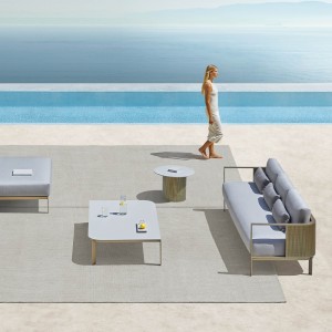 Sofá 3 plazas Solanas de Gandia Blasco. Mueble de diseño para patio y jardín.