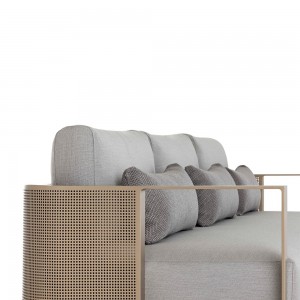 Sofá 3 plazas Solanas de Gandia Blasco. Mueble de diseño para patio y jardín.