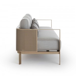 Sofá 3 plazas Solanas de Gandia Blasco. Mueble de diseño para patio y jardín.