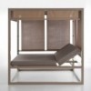 Cama Daybed Elevada para exterior de Gandía Blasco. Camas de diseño con parasol.