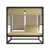 Cama Daybed Elevada para exterior de Gandía Blasco. Camas de diseño con parasol.