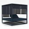 Cama Daybed Elevada para exterior de Gandía Blasco. Camas de diseño con parasol.