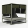 Cama Daybed Elevada para exterior de Gandía Blasco. Camas de diseño con parasol.