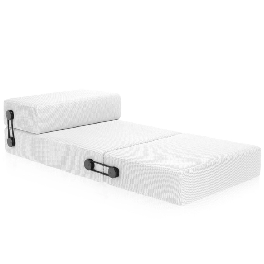 Puf tapizado Trix de Kartell. Mueble de diseño original para salón.