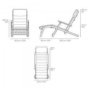 Tumbona para exteriores Outdoor Series BM5565 de Carl Hansen and Son con diseño moderno y elegante.