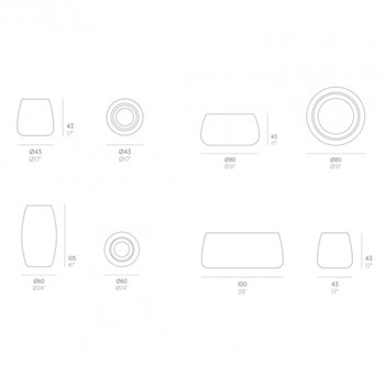 Macetero Sahara de Gandía Blasco. Macetero de diseño para jardín o terraza.