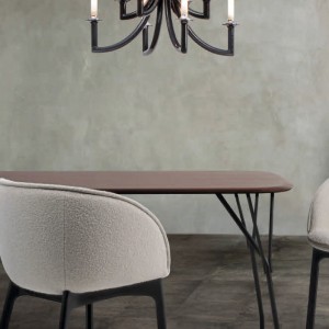 Mesa Viscount of Wood rectangular Kartell. Elegante mesa de madera para interior.