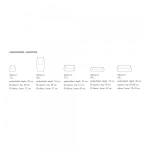 Macetero Sahara de Gandía Blasco. Macetero de diseño para jardín o terraza.