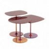 Mesa auxiliar Thierry Indoor Kartell. Mesa de centro en vidrio de color.