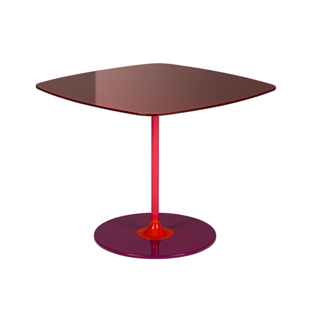 Mesa auxiliar Thierry Indoor Kartell. Mesa de centro en vidrio de color.