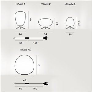Lámpara Rituals de Foscarini. Lámparas elegantes de cristal soplado.
