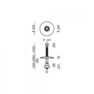 Lámpara de diseño suspensión Saliscendi Stilnovo