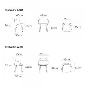 Sillón Binar60 madera Inclass. Sillones de diseño ideal para ambientes interiores.