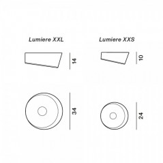 Lámpara techo Lumiere XXL + XXS  Foscarini