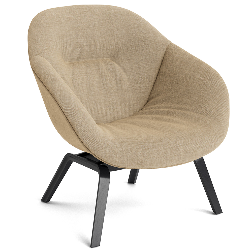 Butaca AAL 83 tapizado Soft de Hay para interiores, estilo nórdico y asiento tapizado.