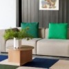 Mesa de centro Slit Wood de Hay con diseño novedoso de madera para salones modernos.