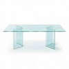 Mesa rectangular Corner de Fiam. Muebles de cristal. Mesas de diseño moderna.