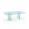 Mesa rectangular Corner de Fiam. Muebles de cristal. Mesas de diseño moderna.