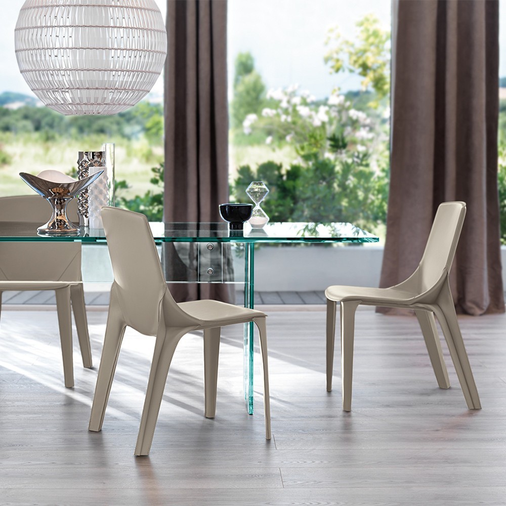 Silla Callas de Fiam. Sillas para comedor de diseño moderno. Sillas tapizadas.