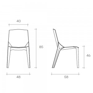 Silla Callas de Fiam. Sillas para comedor de diseño moderno. Sillas tapizadas.