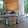 Mesa centro Quadra de Fiam. Muebles de cristal. Mesa contenedor para salón.