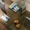 Mesa centro Quadra de Fiam. Muebles de cristal. Mesa contenedor para salón.