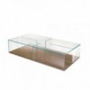 Mesa centro Quadra de Fiam. Muebles de cristal. Mesa contenedor para salón.