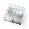 Mesa centro Quadra de Fiam. Muebles de cristal. Mesa contenedor para salón.