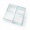 Mesa centro Quadra de Fiam. Muebles de cristal. Mesa contenedor para salón.