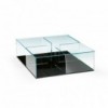 Mesa centro Quadra de Fiam. Muebles de cristal. Mesa contenedor para salón.