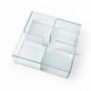Mesa centro Quadra de Fiam. Muebles de cristal. Mesa contenedor para salón.