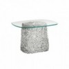 Mesa centro Macramè de Fiam. Muebles de cristal. Mesa contenedor para salón.