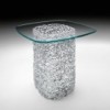 Mesa centro Macramè de Fiam. Muebles de cristal. Mesa contenedor para salón.