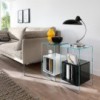 Mesa auxiliar Magique de Fiam. Muebles de cristal. Mesas auxiliares modernas.