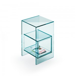 Mesa auxiliar Magique de Fiam. Muebles de cristal. Mesas auxiliares modernas.