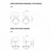 Silla Aleta base giratoria con ruedas Viccarbe para espacios públicos.