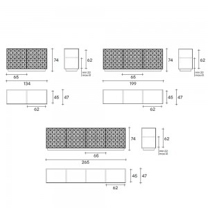 Aparador Echo de Fiam. Muebles modernos italianos. Aparadores modernos.