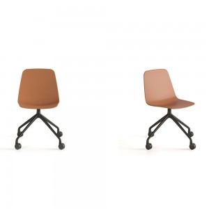 Silla Maarten base giratoria con ruedas Viccarbe ideal para oficinas.