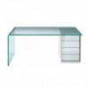 Escritorio Rialto L de Fiam. Muebles de cristal. Escritorios modernos para hogar.