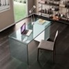 Escritorio Rialto L de Fiam. Muebles de cristal. Escritorios modernos para hogar.