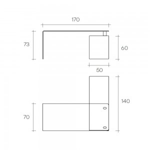 Escritorio Rialto Isola de Fiam. Muebles de cristal. Escritorios modernos para hogar.