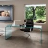 Escritorio Bright de Fiam. Muebles de cristal. Escritorios modernos para hogar.
