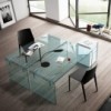 Escritorio Bright de Fiam. Muebles de cristal. Escritorios modernos para hogar.