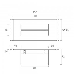 Escritorio LLT home office Fiam. Escritorios de diseño moderno para home office.